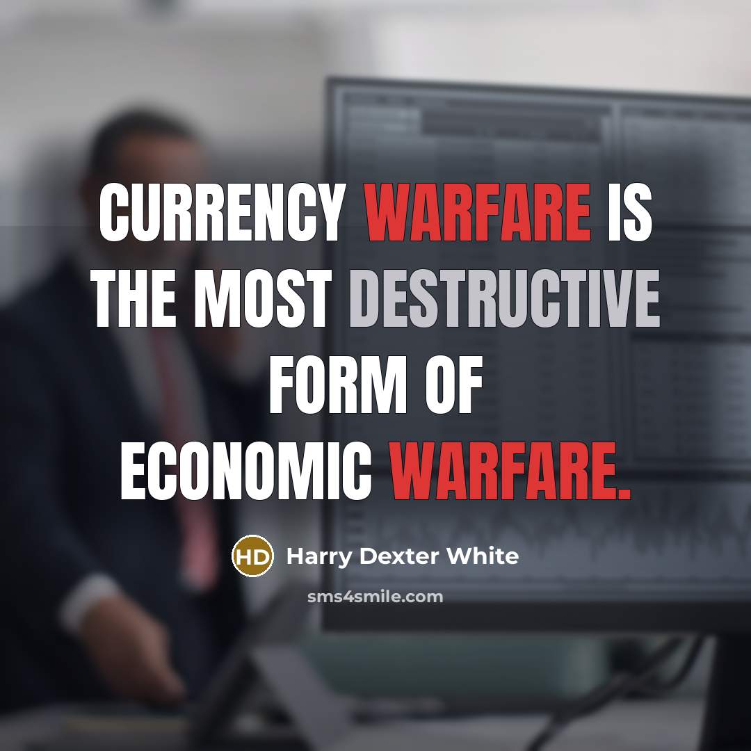 “Currency warfare is the most destructive form of economic warfare.” quote by Harry Dexter White