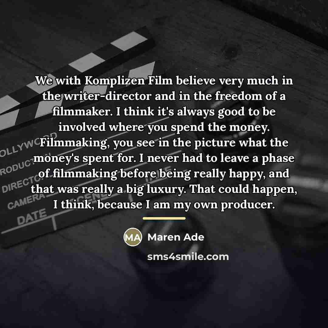 “We with Komplizen Film believe very much in the writer-director…” quote by Maren Ade