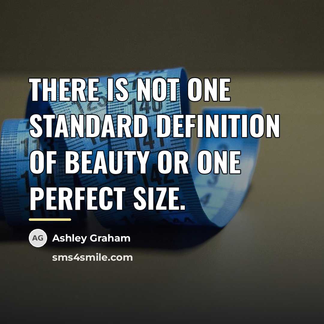 “There is not one standard definition of beauty or one…” quote by Ashley Graham
