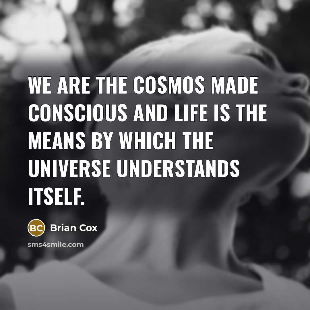 “We are the cosmos made conscious and life is the…” quote by Brian Cox