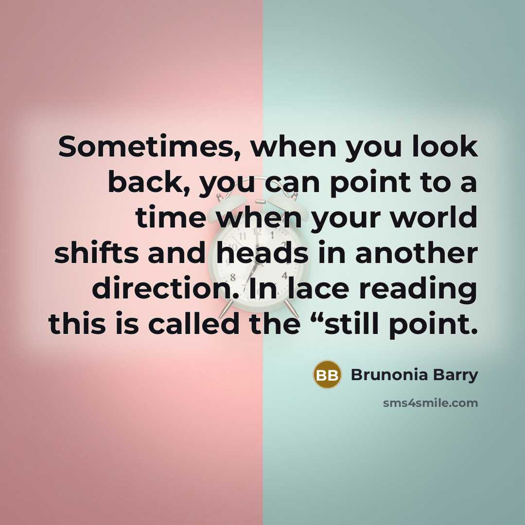 “Sometimes, when you look back, you can point to a…” quote by Brunonia Barry