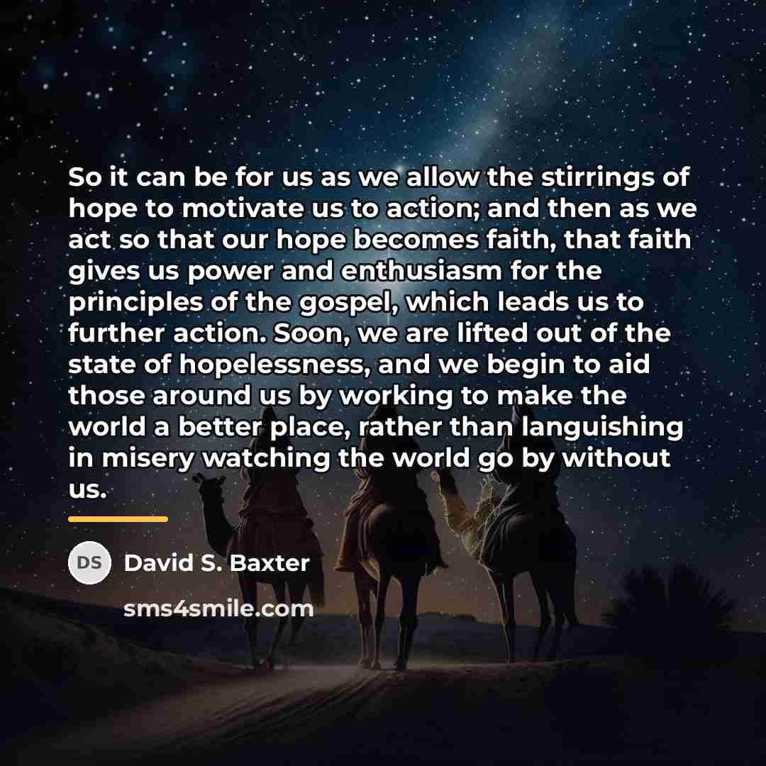 “So it can be for us as we allow the…” quote by David S. Baxter