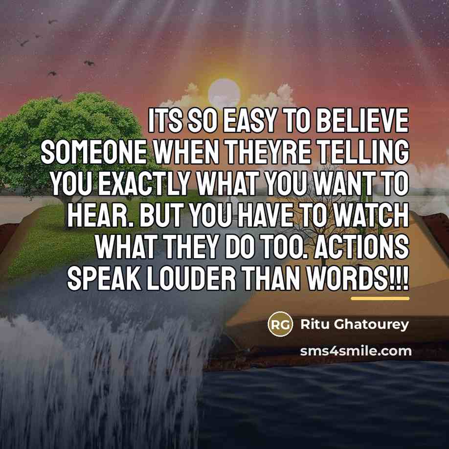 “Its so easy to believe someone when theyre telling you…” quote by Ritu Ghatourey