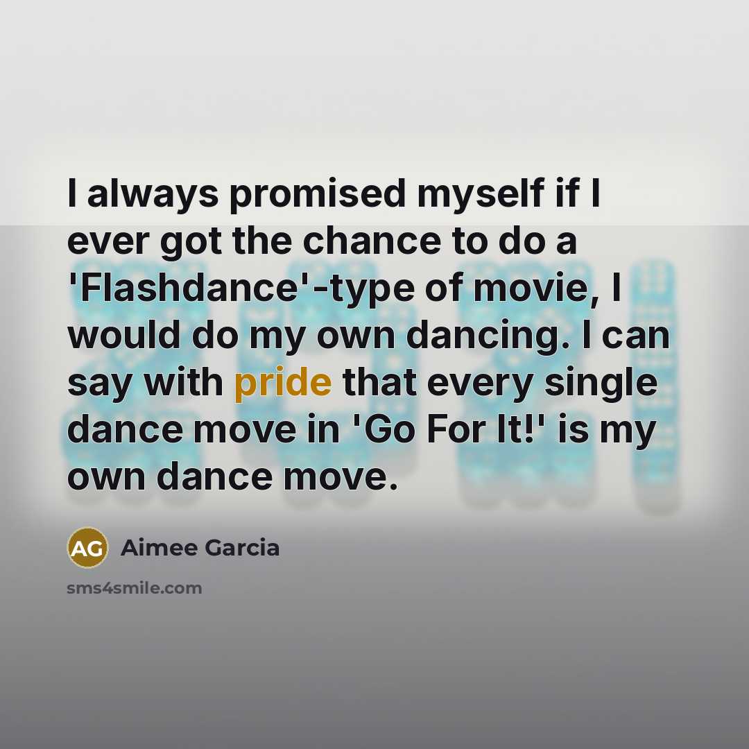 “I always promised myself if I ever got the chance…” quote by Aimee Garcia