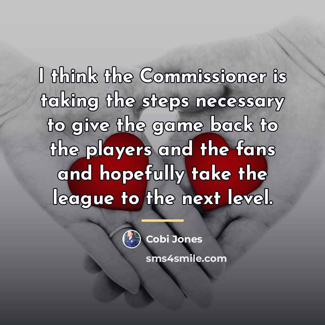 “I think the Commissioner is taking the steps necessary to…” quote by Cobi Jones