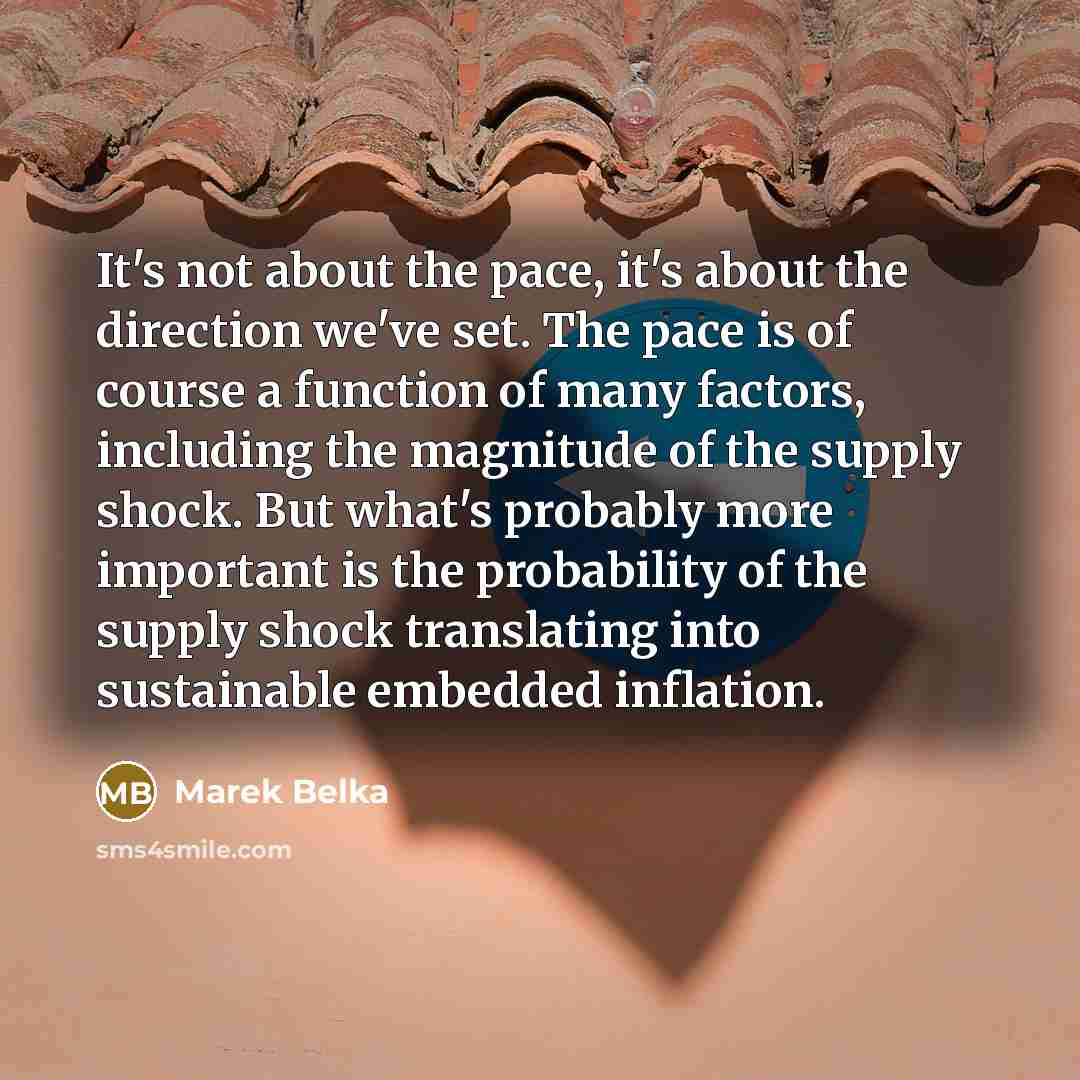 “It's not about the pace, it's about the direction we've…” quote by Marek Belka