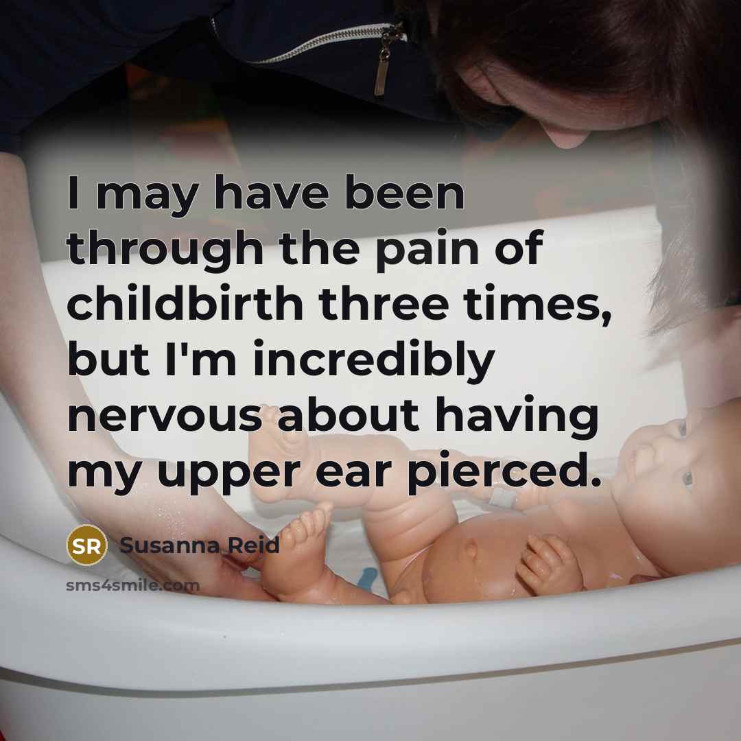 “I may have been through the pain of childbirth three…” quote by Susanna Reid