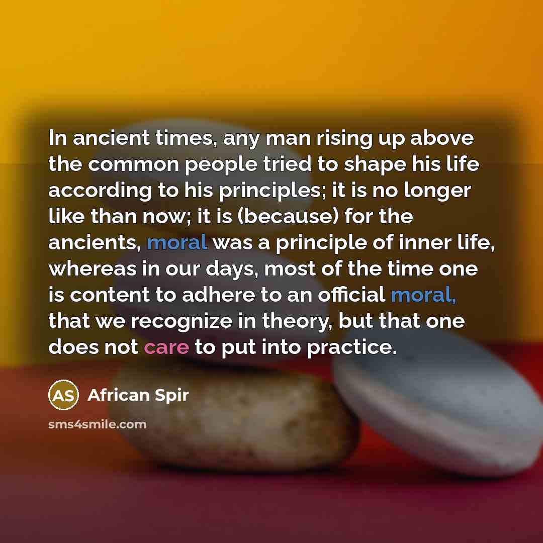 “In ancient times, any man rising up above the common…” quote by African Spir