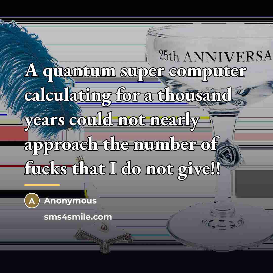 “A quantum super computer calculating for a thousand years could…” quote by Anonymous