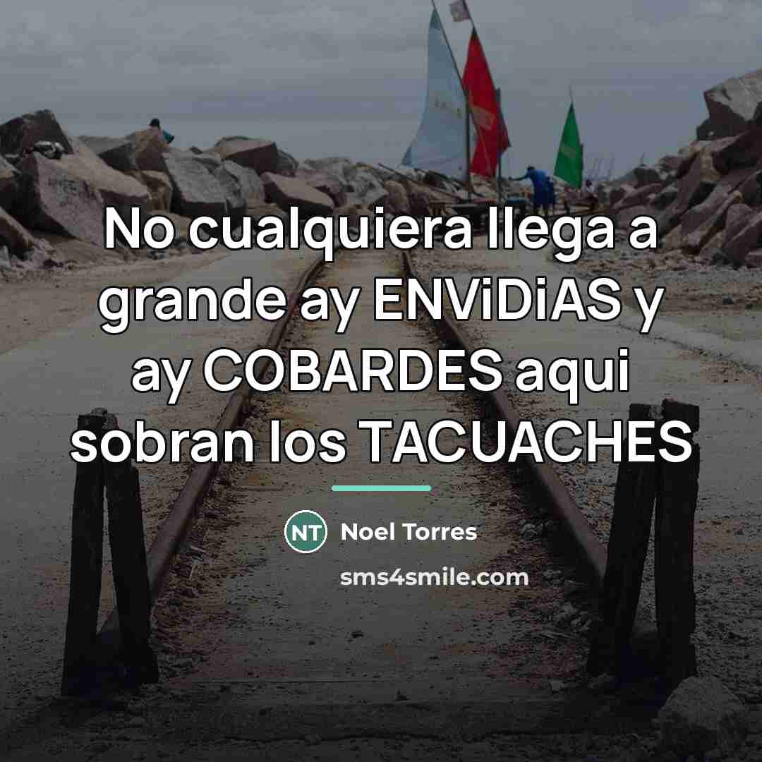 “No cualquiera llega a grande ay ENViDiAS y ay COBARDES…” quote by Anonymous