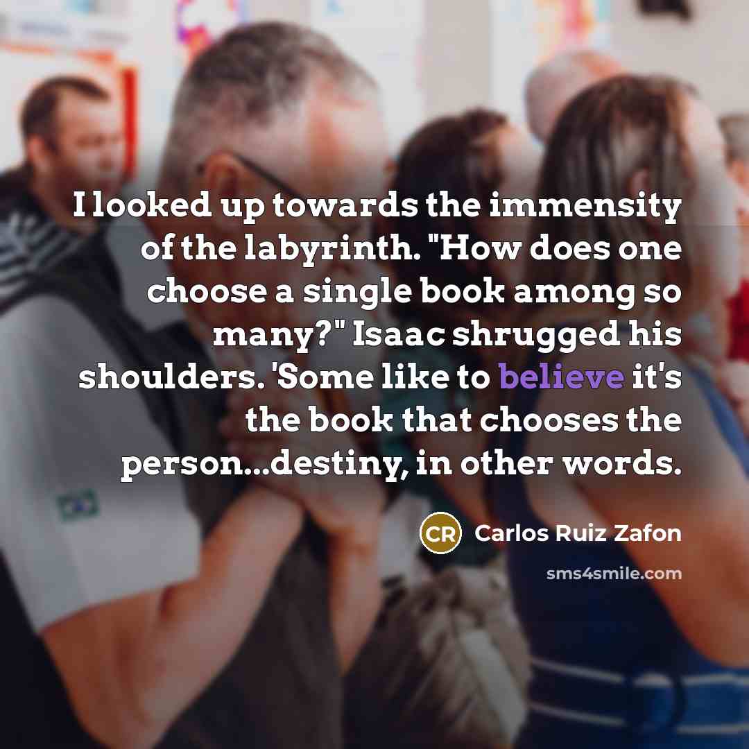 “I looked up towards the immensity of the labyrinth. "How…” quote by Carlos Ruiz Zafon