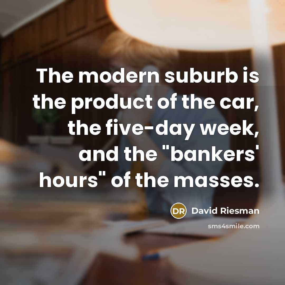 “The modern suburb is the product of the car, the…” quote by David Riesman