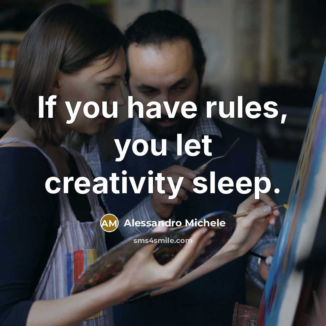 “If you have rules, you let creativity sleep.…” quote by Alessandro Michele