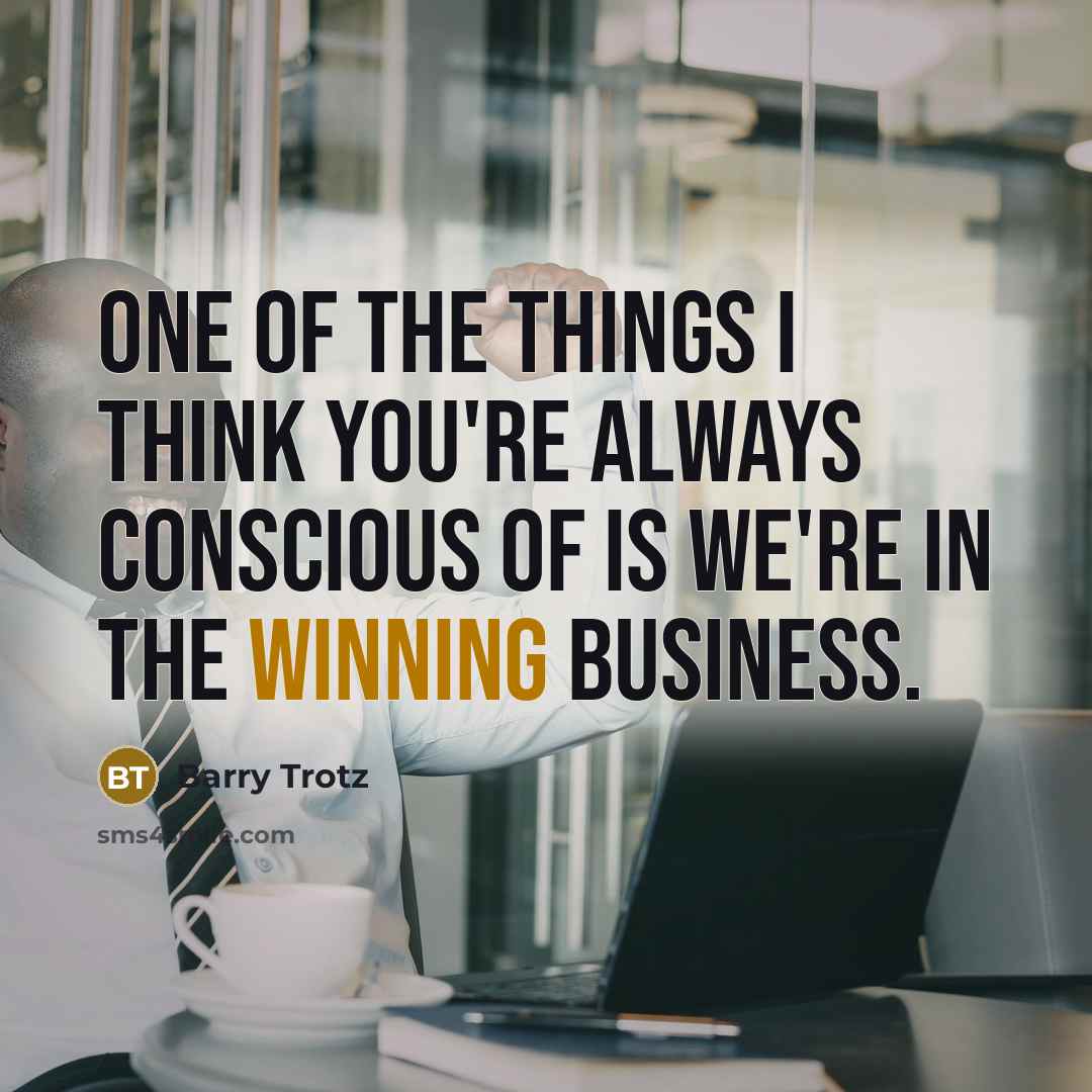 “One of the things I think you're always conscious of…” quote by Barry Trotz