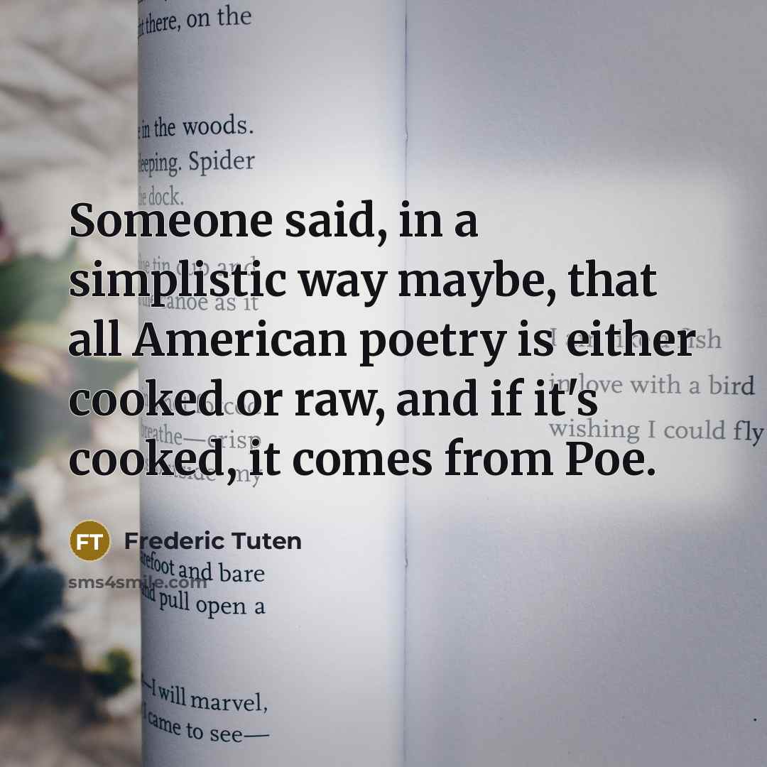 “Someone said, in a simplistic way maybe, that all American…” quote by Frederic Tuten