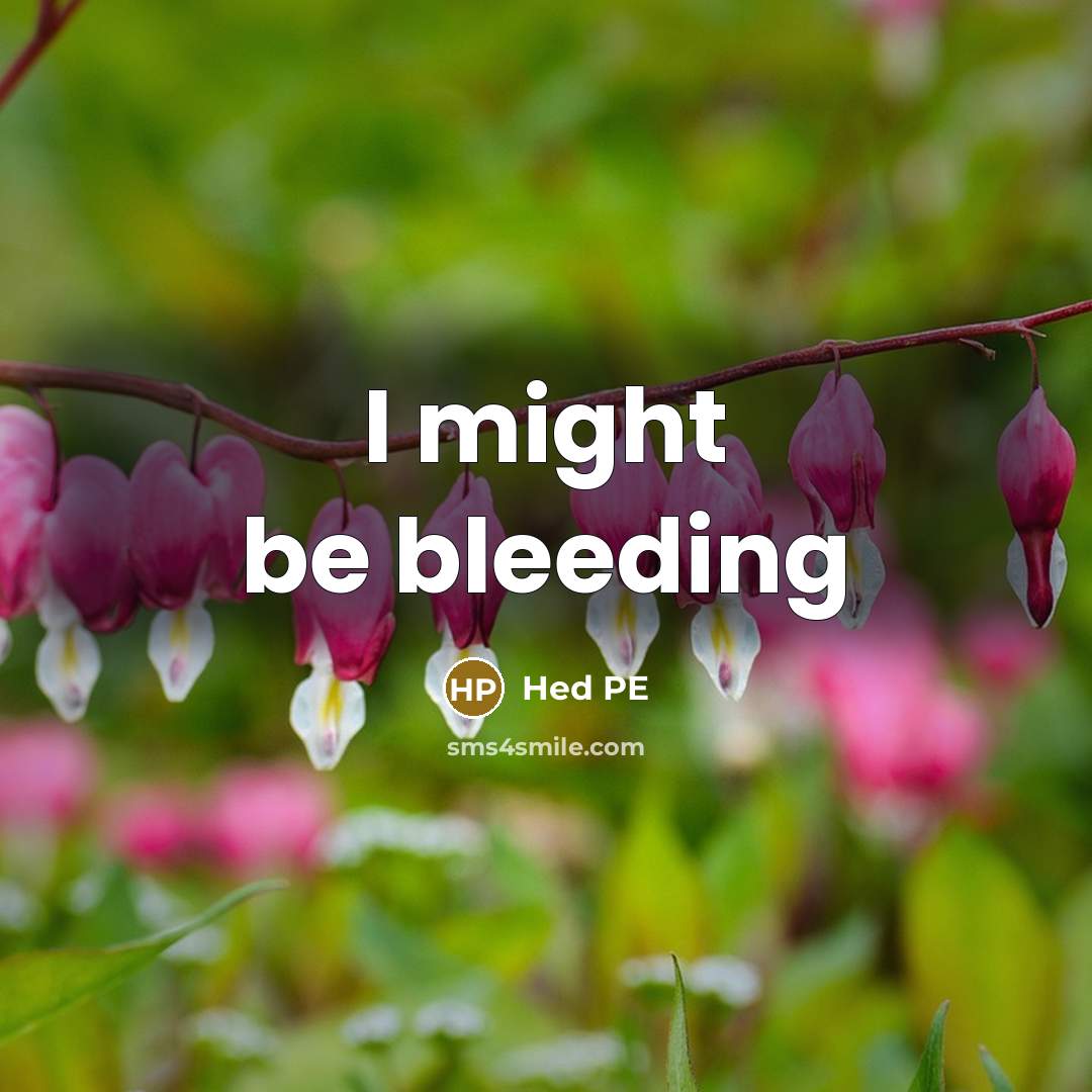 “I might be bleeding…” quote by Hed PE