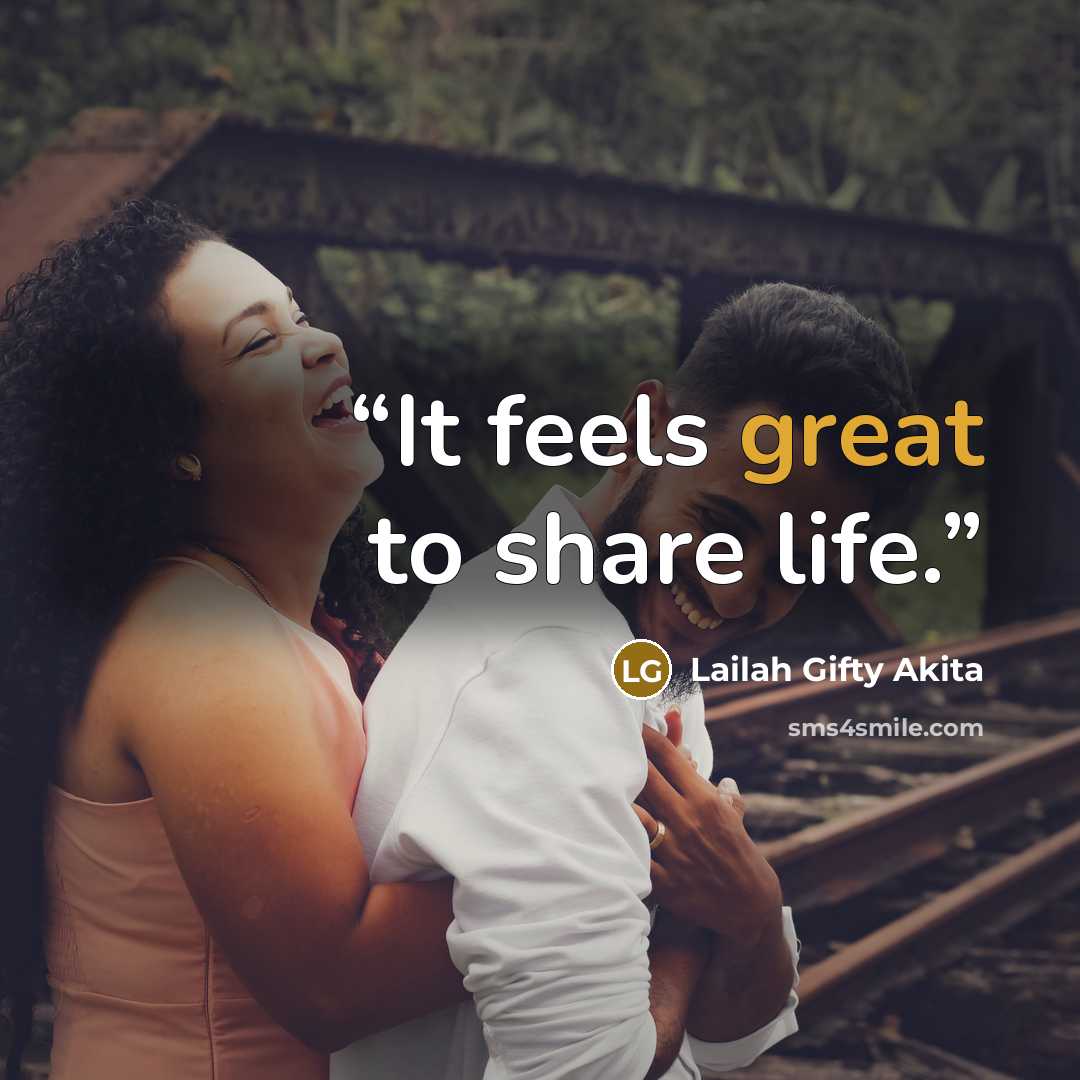 “It feels great to share life.” quote by Lailah Gifty Akita
