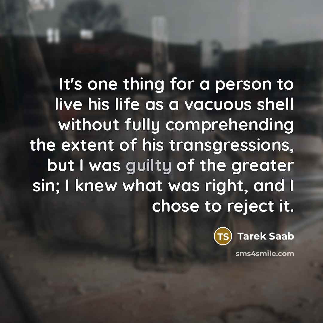 “It's one thing for a person to live his life…” quote by Tarek Saab