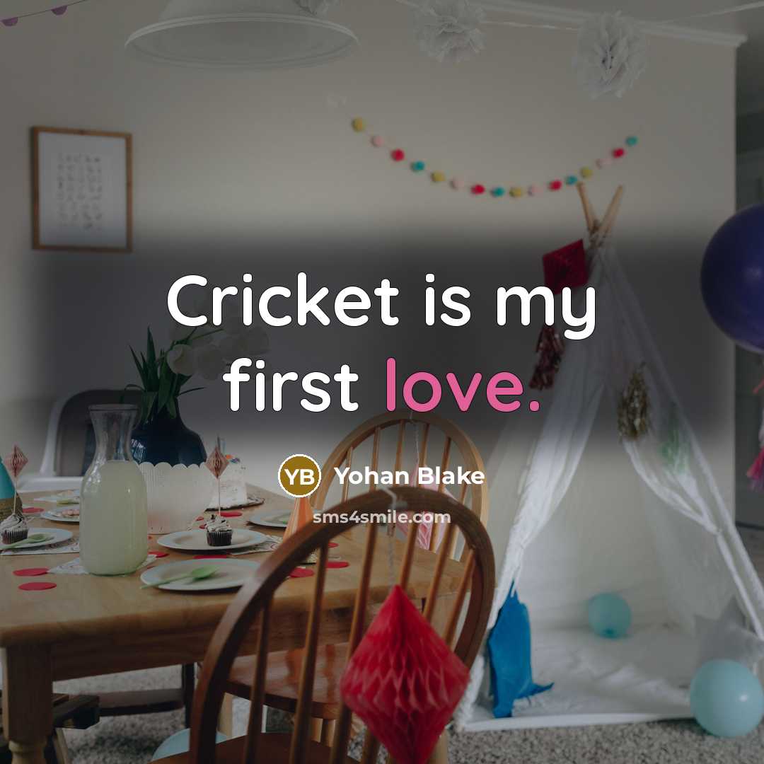 “Cricket is my first love.…” quote by Yohan Blake