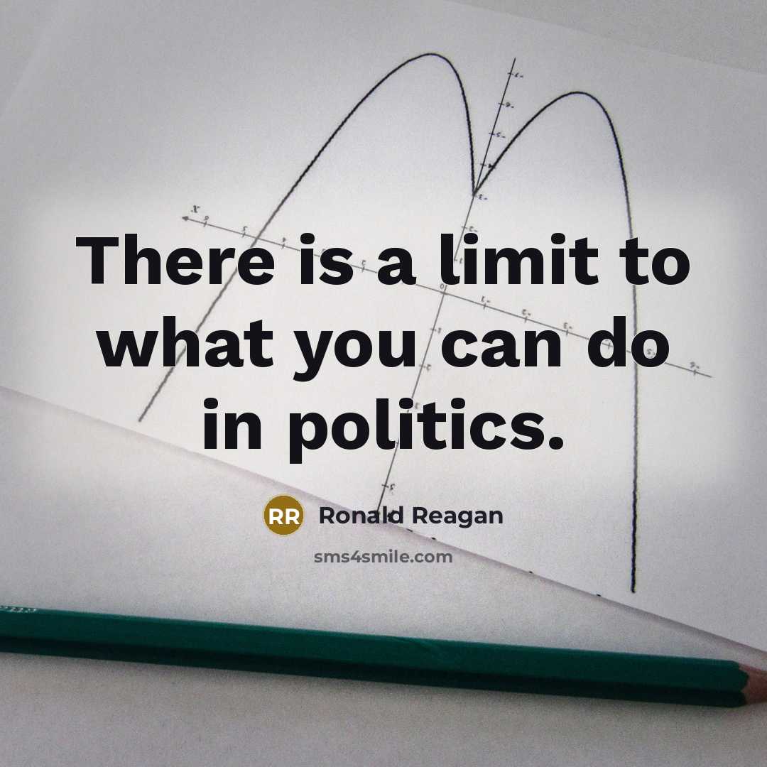 “There is a limit to what you can do in…” quote by Ronald Reagan