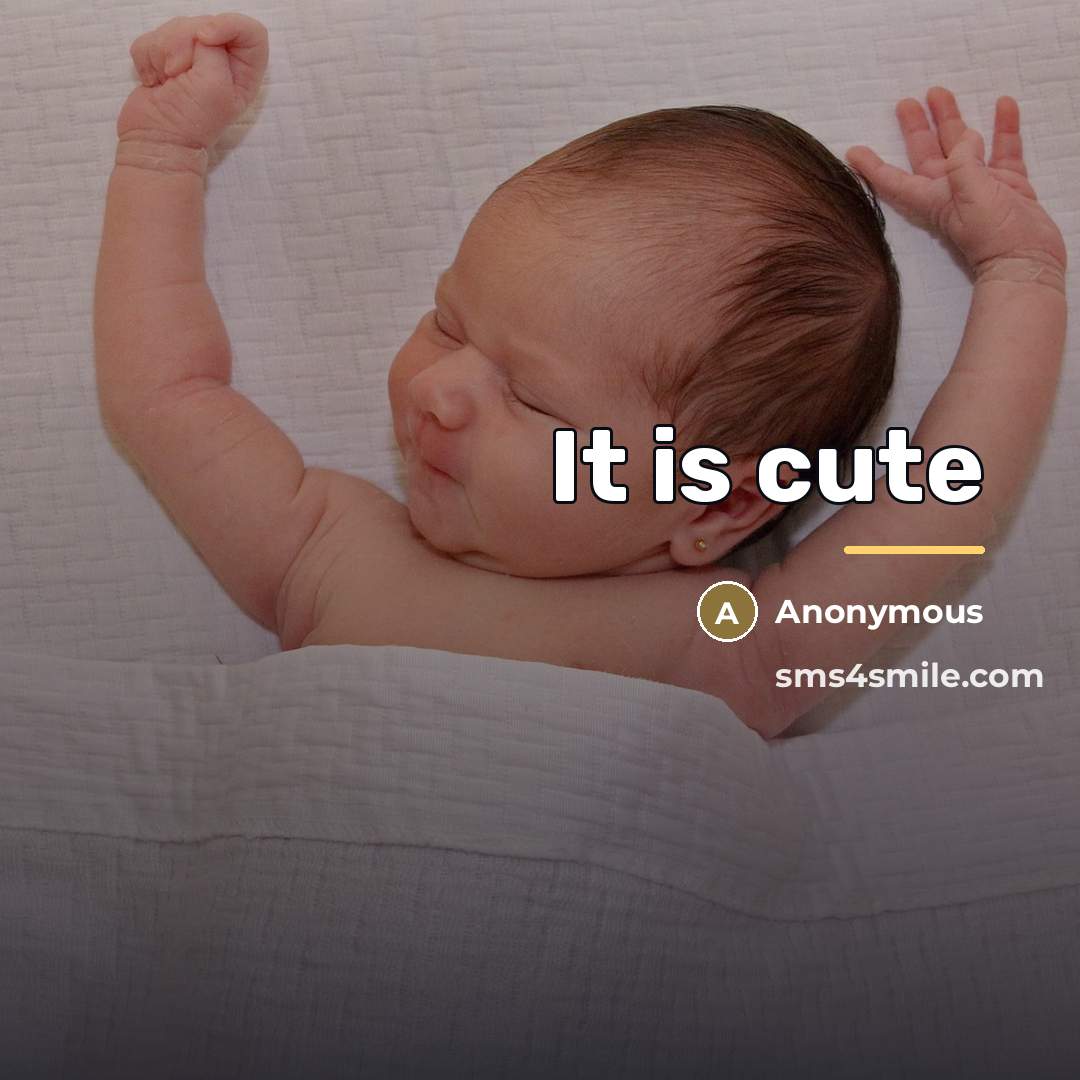 “It is cute…” quote by Anonymous