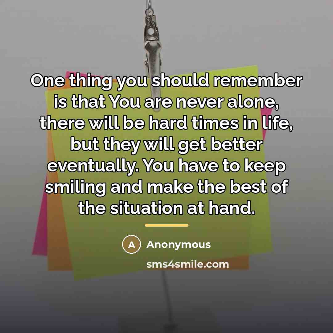 “One thing you should remember is that You are never…” quote by Anonymous