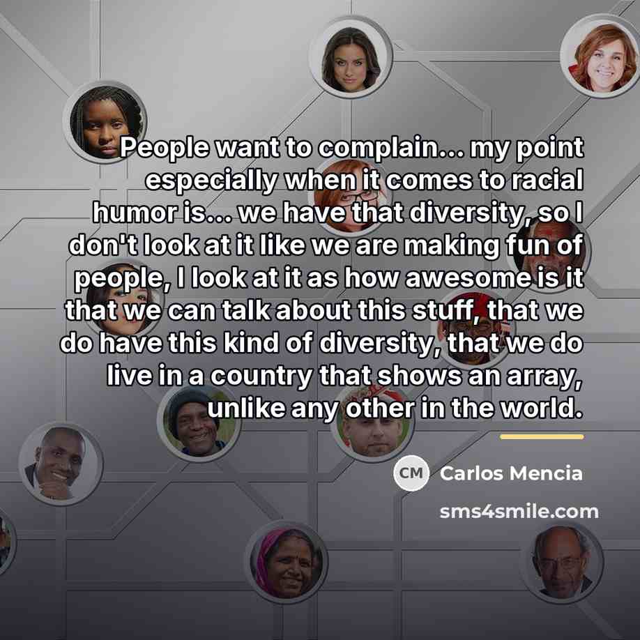 “People want to complain... my point especially when it comes…” quote by Carlos Mencia