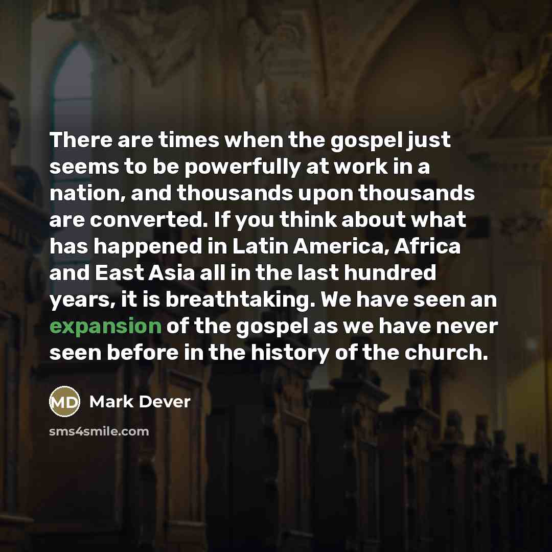 “There are times when the gospel just seems to be…” quote by Mark Dever