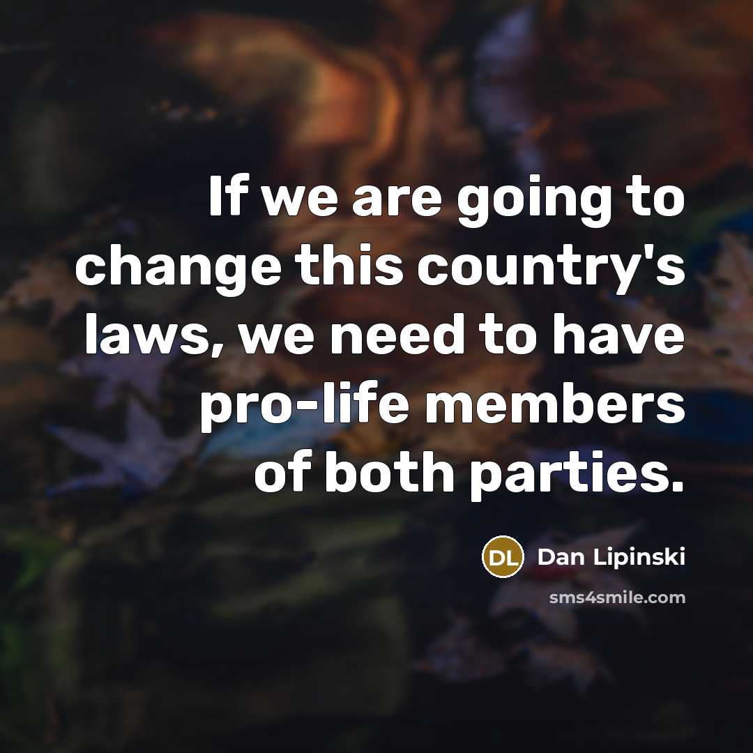“If we are going to change this country's laws, we…” quote by Dan Lipinski