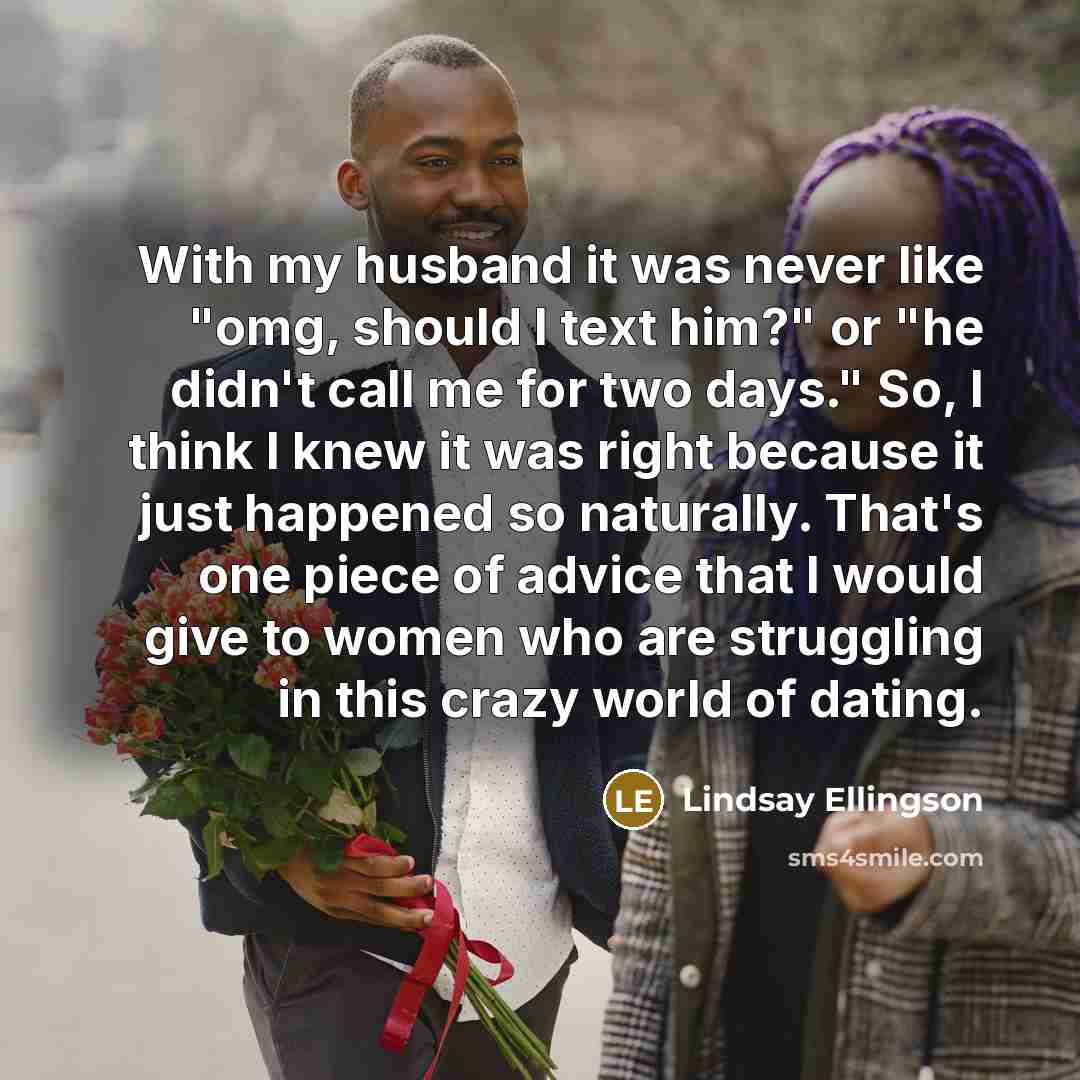 “With my husband it was never like "omg, should I…” quote by Lindsay Ellingson