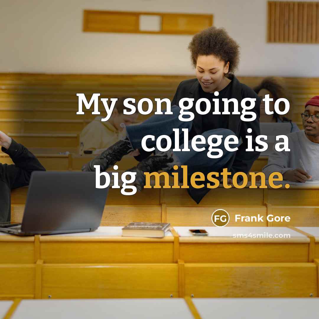 “My son going to college is a big milestone.…” quote by Frank Gore