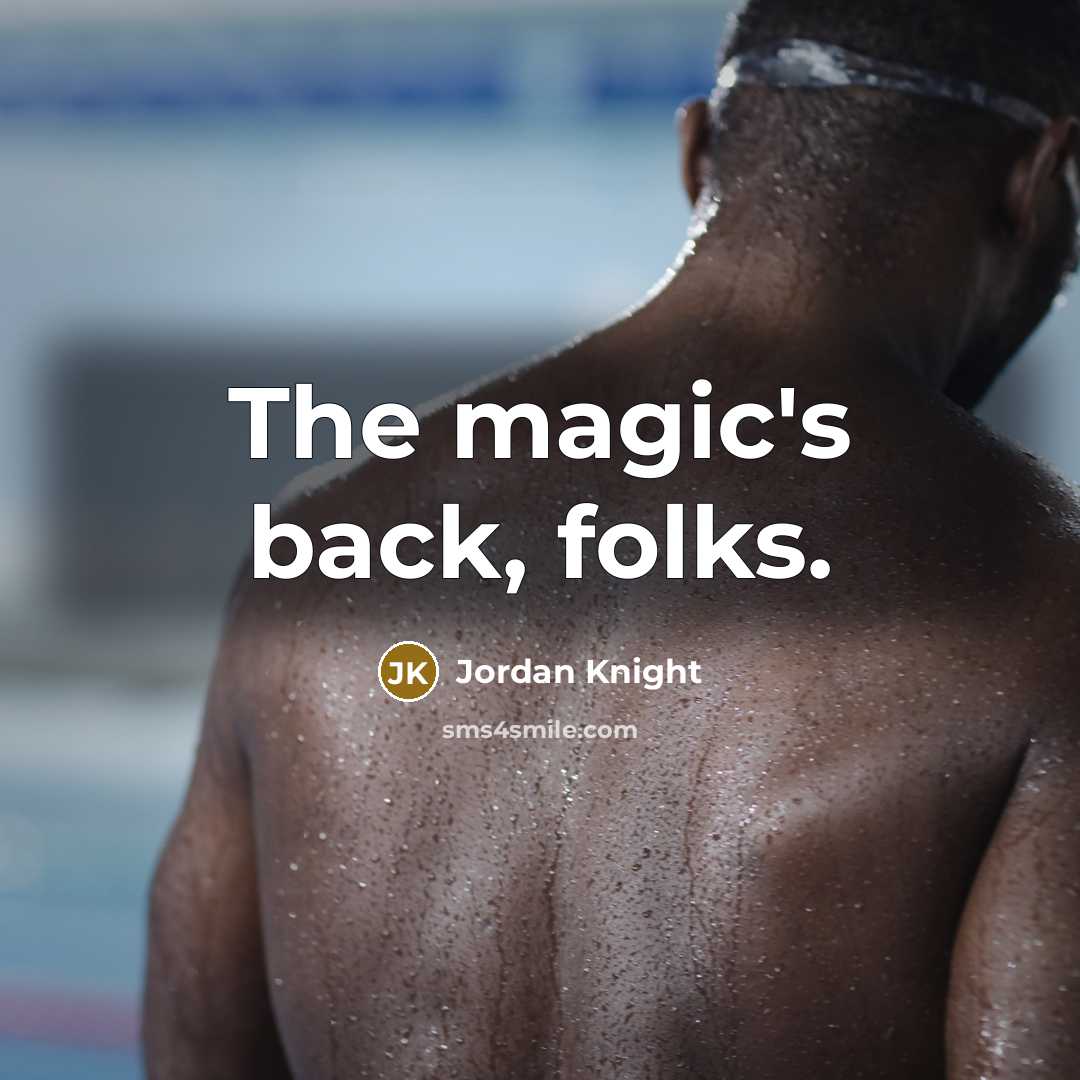 “The magic's back, folks.…” quote by Jordan Knight