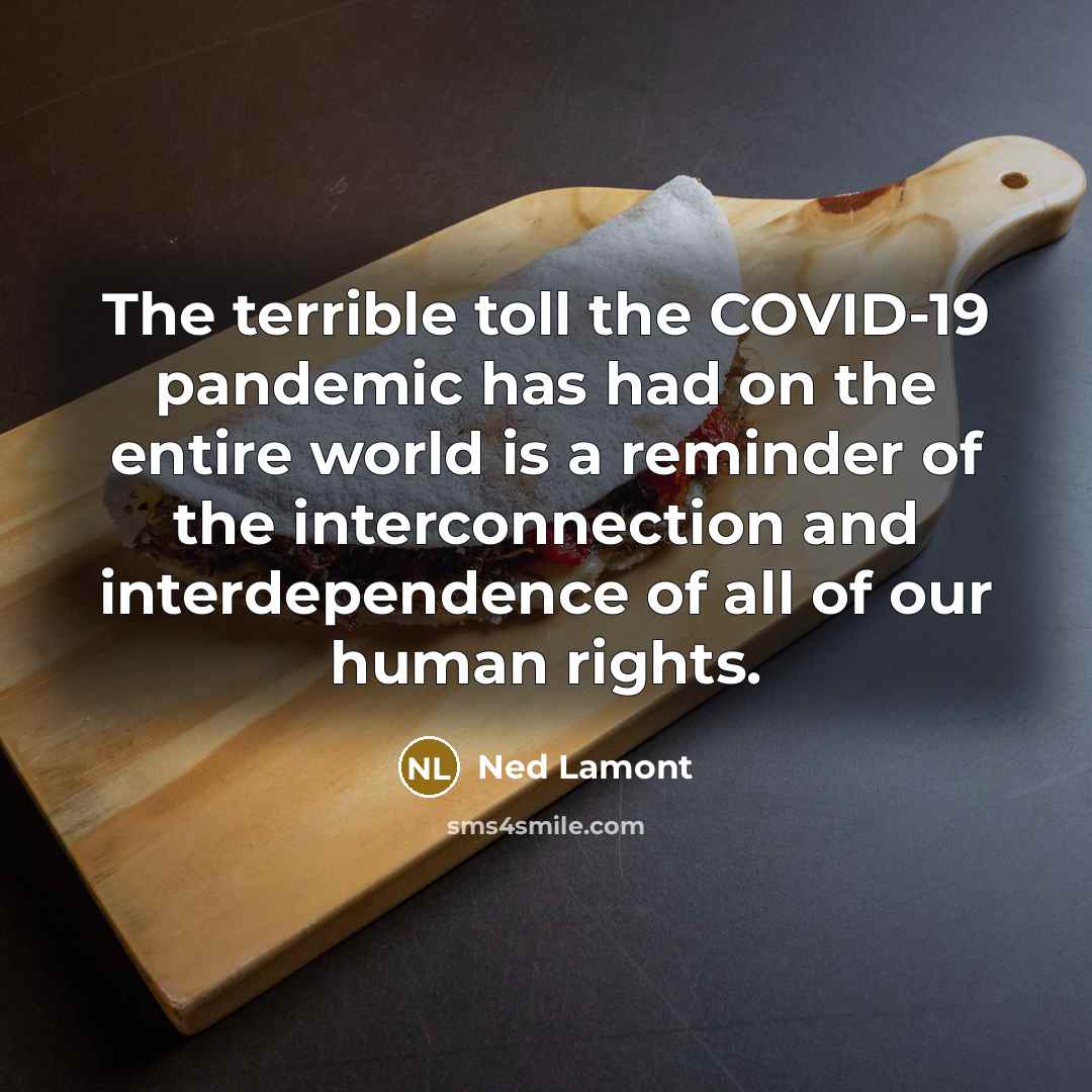 “The terrible toll the COVID-19 pandemic has had on the…” quote by Ned Lamont