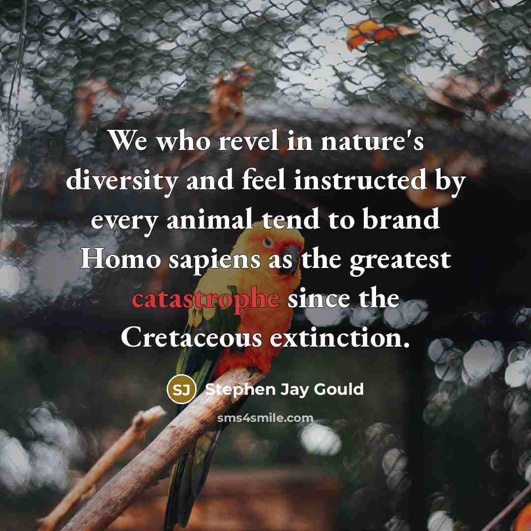 “We who revel in nature's diversity and feel instructed by…” quote by Stephen Jay Gould
