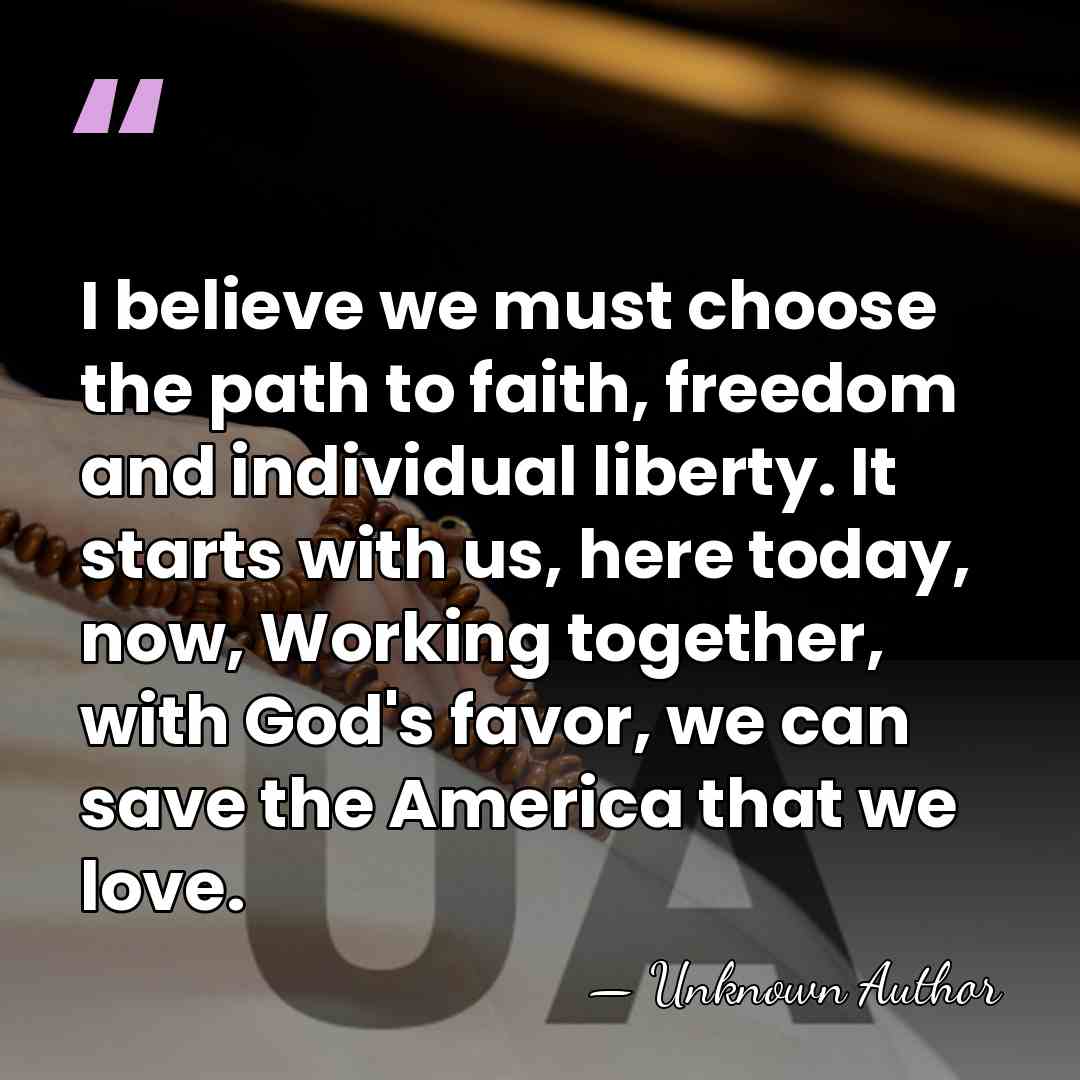 I believe we must choose the path to faith, freedom and individual&hellip; - Unknown Author