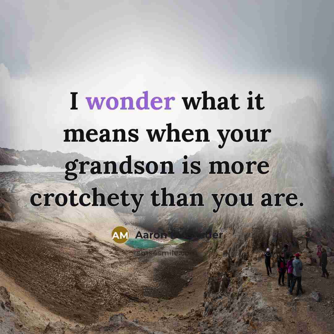 “I wonder what it means when your grandson is more…” quote by Aaron McGruder