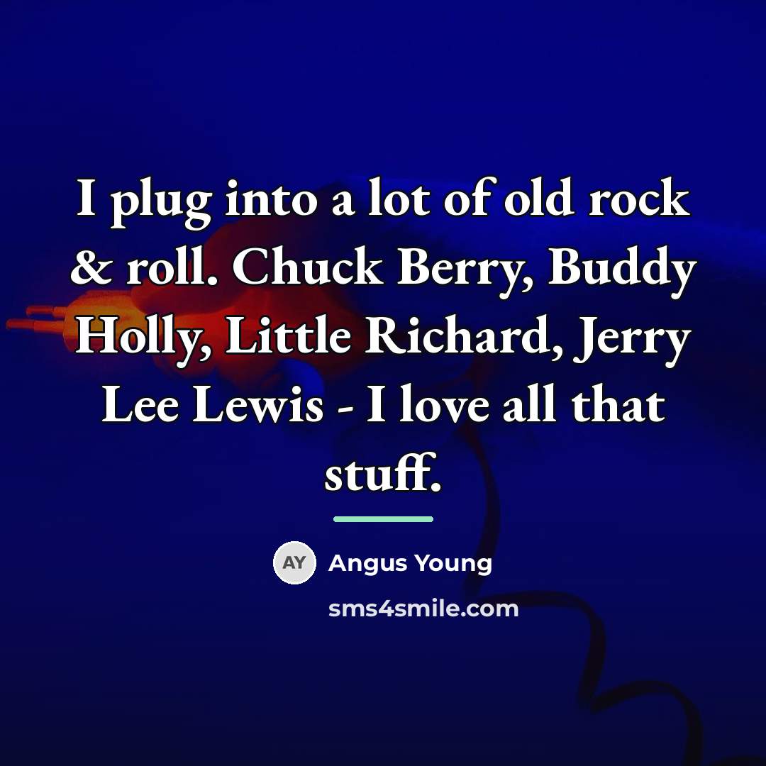 “I plug into a lot of old rock & roll.…” quote by Angus Young
