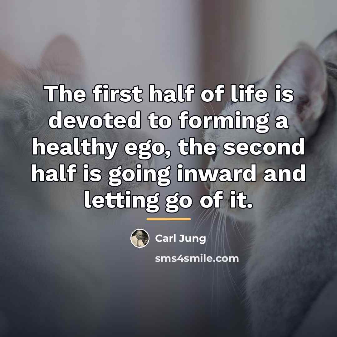 “The first half of life is devoted to forming a…” quote by Carl Jung
