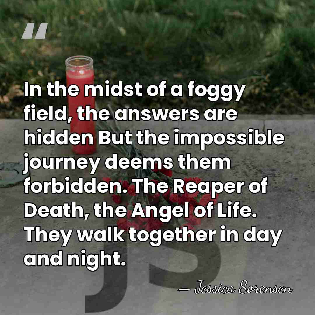 In the midst of a foggy field, the answers are hidden But&hellip; - Jessica Sorensen