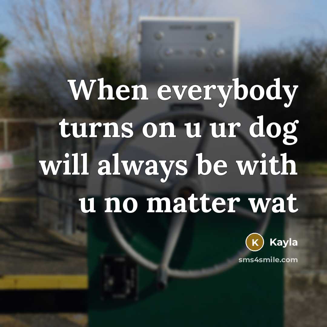 “When everybody turns on u ur dog will always be…” quote by Kayla