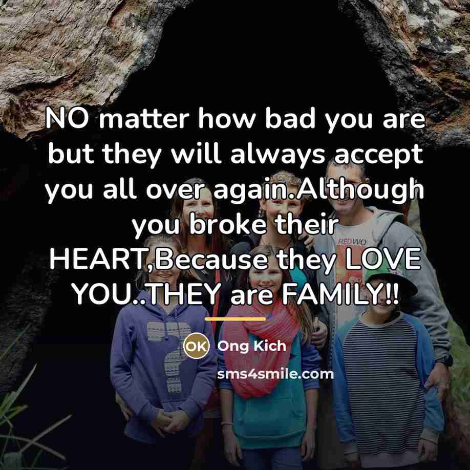 “NO matter how bad you are but they will always…” quote by Ong Kich