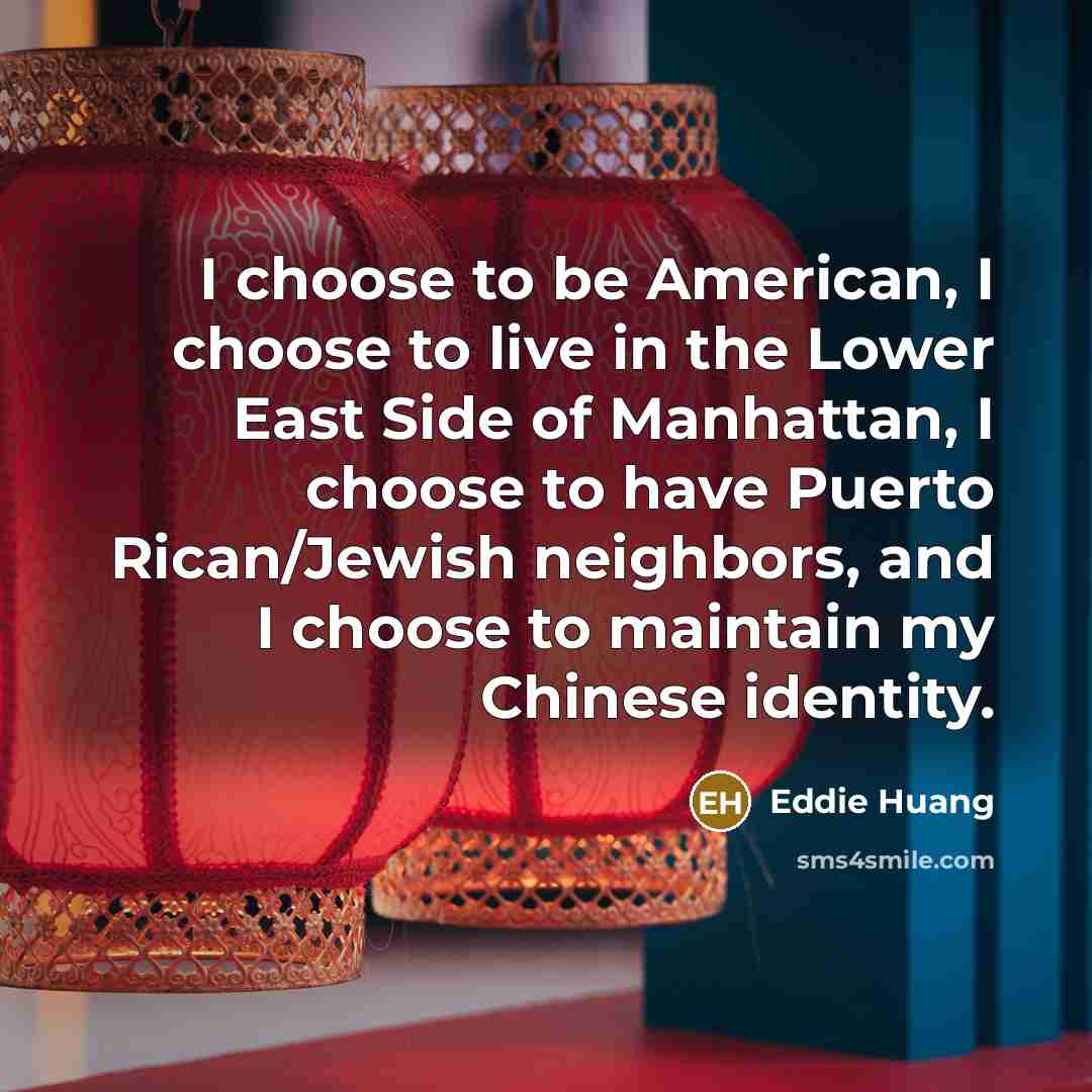 “I choose to be American, I choose to live in…” quote by Eddie Huang