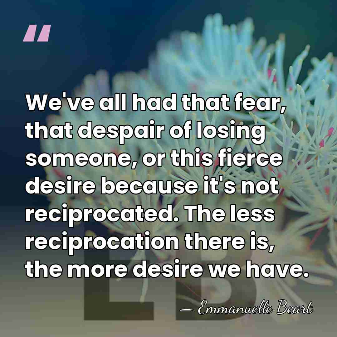 We've all had that fear, that despair of losing someone, or this&hellip; - Emmanuelle Beart