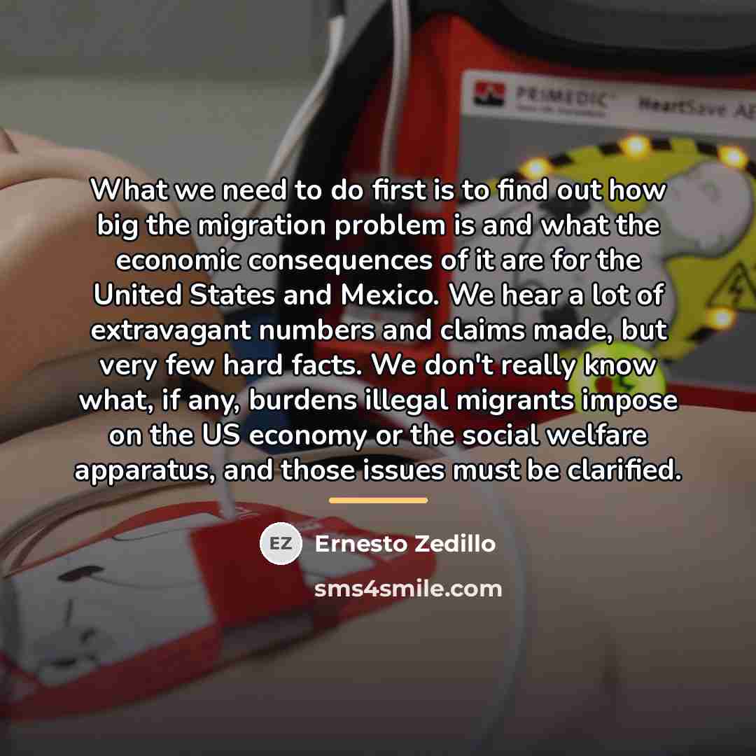 “What we need to do first is to find out…” quote by Ernesto Zedillo