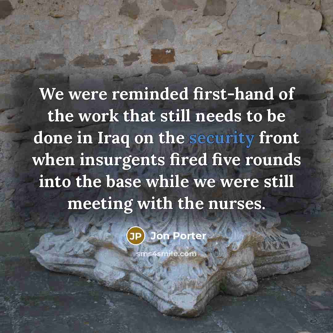 “We were reminded first-hand of the work that still needs…” quote by Jon Porter