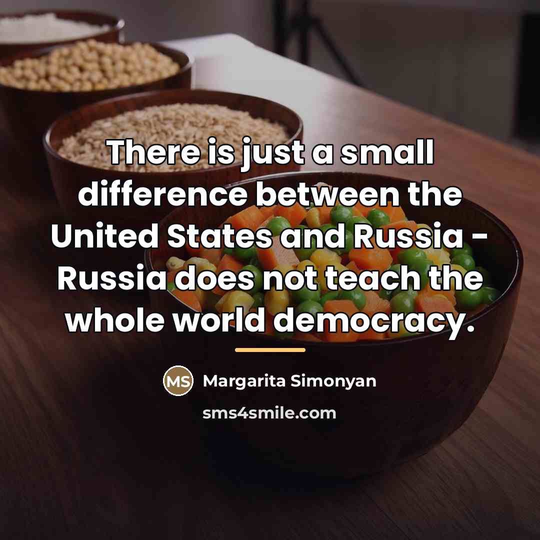 “There is just a small difference between the United States…” quote by Margarita Simonyan