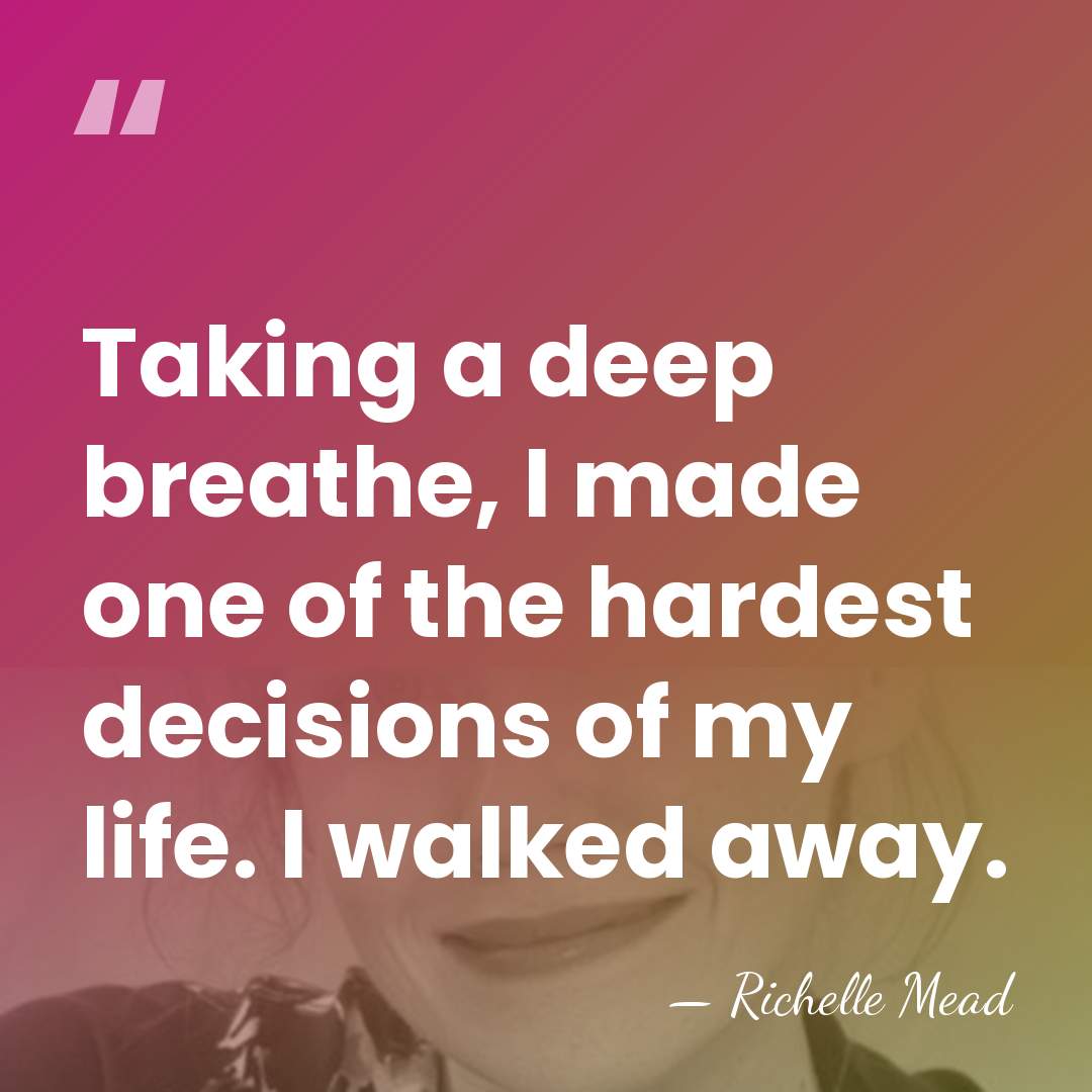 Taking a deep breathe, I made one of the hardest decisions of&hellip; - Richelle Mead