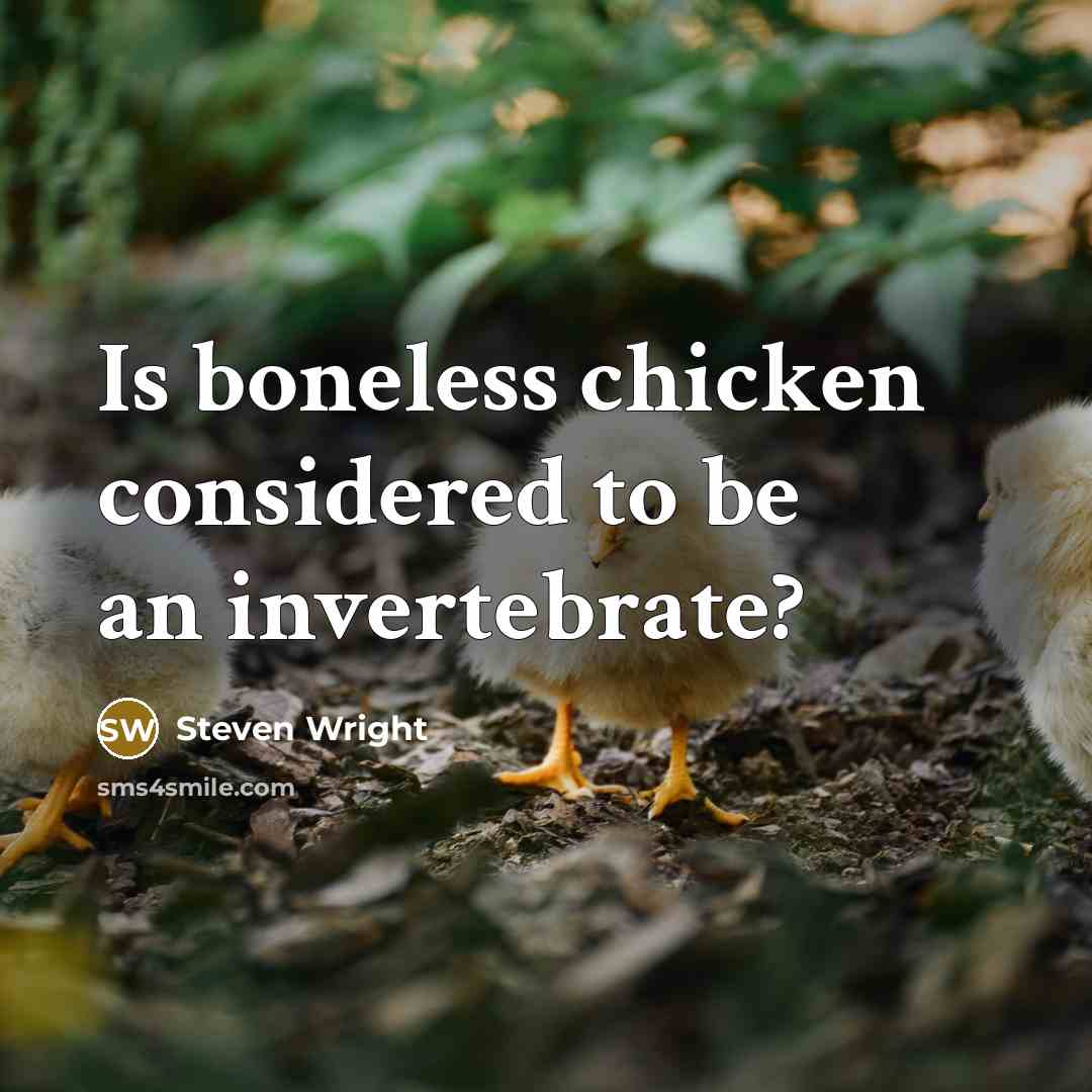 “Is boneless chicken considered to be an invertebrate?” quote by Steven Wright