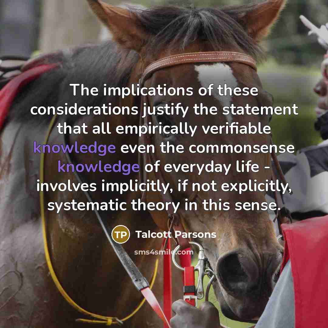 “The implications of these considerations justify the statement that all…” quote by Talcott Parsons