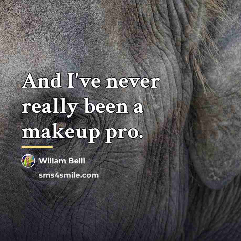 “And I've never really been a makeup pro.…” quote by Willam Belli
